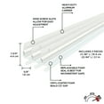thumbnail image 3 of M-D Building Products 91850 White Aluminum and Vinyl-coated Foam Heavy-duty Screw-on Top and Sides Door Seal Kit, 3 of 8