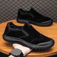 thumbnail image 6 of Black Men Fashionable Casual Outdoor Sports Round Toe Plus Size Spring Summer Work Safety Comfortable Hiking Sneakers, 6 of 9