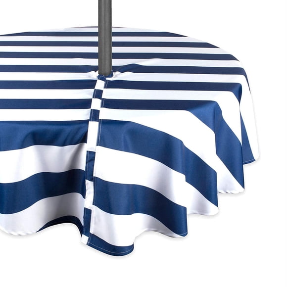 Mantel Dii Cabana Stripe para exteriores, impermeable, 150 cm, redondo