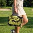 thumbnail image 3 of COEQINE Green Camo Golf Cart Seat Cover, Foldable Design with Handle for Storage, Universal Size Quilted Polyester, 4 Front Pockets, Machine Washable, Green Camouflage, 3 of 8
