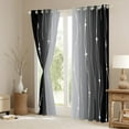 thumbnail image 3 of Erosebridal Black and Grey Curtains Gradient Ombre Curtains & Drapes, Wave Lines Dots Blackout Curtains Aesthetic Geometry Bedroom Curtains Modern Abstract Window Treatments Bedroom Decoratives, 3 of 5