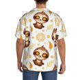 thumbnail image 3 of Yiaed Sloth Yoga Print Mens Casual Wrinkle Free Shirts Short Sleeve Button Down Summer Stretch Dress Shirt-3X-Large, 3 of 5