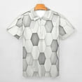 thumbnail image 3 of 3d Hexagon Tile Brick Pattern Men Zipper T-shirt Summer Casual Short Sleeve T-shirt Top, 3 of 7