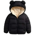 thumbnail image 4 of Kiapeise Winter Infant Kids Baby Girls Boys Down Parkas Coat 3D Ears Hooded Long Sleeve Zipper Solid Warm Outfits, 4 of 5