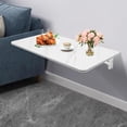 thumbnail image 2 of Wall Mounted Folding Table Floating Wall Desk for Small Spaces Functional Hanging Desk Laundry Table for Home Office Study Work Bench Kitchen Dining 31.5 x15.75in, 2 of 9