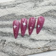 thumbnail image 3 of Pnellth Nail Art Sticker Easily Stick DIY Plastic Aurora Heart Nail Sticker for Women Star, 3 of 5