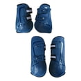 thumbnail image 1 of S SERENABLE 4 Pcs Support de Bottes de Cheval Protection de Jambe pour Saut Équitation Accessoires Équestres Marine TG, 1 of 9