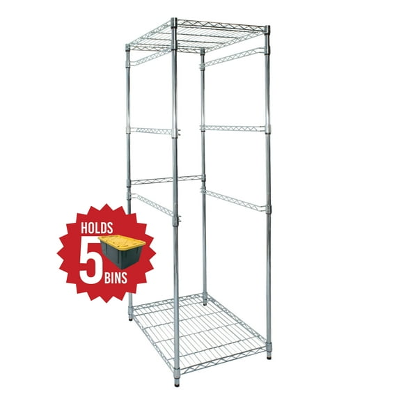 27 Gallon Storage Bin Rack (Zinc)