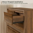 thumbnail image 5 of Tall Dresser for Bedroom, Modern 8 Drawers Dressers, Wood Wave Surface Chests of Drawers for Closet Hallway, Brown, 5 of 9