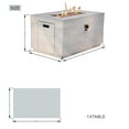 thumbnail image 6 of HomeRoots 535175 24 x 28 x 43 in. Grey Aluminum Natural Gas Rectangular Fire Pit Table with Cover, 6 of 6