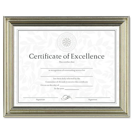 1899 Silver Certificate - DAX Antique Colored Document Frame w/Certificate, Plastic, 8 1/2 x 11, Silver