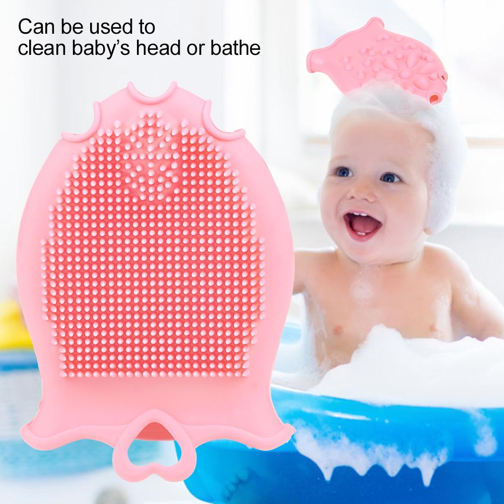 Mgaxyff Fish Pattern Soft Silicone Massage Bathing Brush for Baby Infant Cleaning Tool,Baby