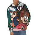 thumbnail image 2 of Gravity Falls Men's Hoodie With Color Drawstrings Sweatshirt Hooded Pullover Print Winter Coat Jacket Small, 2 of 9