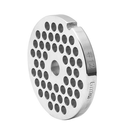 Acahhotxx Grinder Plate, Stainless Steel Meat Grinder Mincer Plate Disc Replacement for Type12 Manual Meat Grinder Mincer Accessory - 6mm