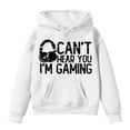 thumbnail image 5 of Gelikeya Funny Can't Hear You I'm Gaming Hoodies for Girls Cute Casual Sweatshirt Long Sleeve Pullover Shirts 3-12Y (White, 8-10 Years), 5 of 5