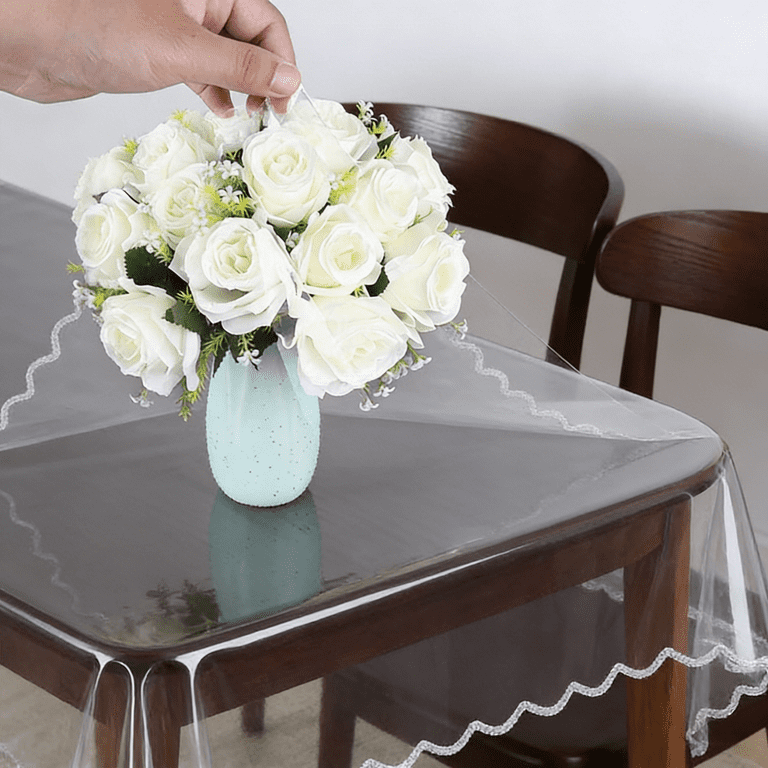 DurableDelights Clear Oval Vinyl Tablecloth Protector photo 7