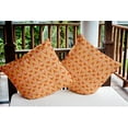 thumbnail image 3 of Simply Daisy 18" x 18" Ikat Tears Indoor/Outdoor Polyester Throw Pillow, Dusty Orange, 3 of 3