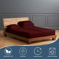 thumbnail image 3 of Split California King Sheet Set 800-Thread-Count 100% Egyptian Cotton 5 PC 12" Deep Pocket Mattress - Wine, 3 of 9