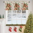 thumbnail image 4 of Christmas Candy House Valances for Windows, 54 x 18in, Vintage Pine Branch Stars Winter Rod Pocket Kitchen Valance Curtain Light Filtering Window Treatments for Living Room Bedroom, 1 Panel, 4 of 7