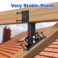 thumbnail image 2 of 4x4 Heavy Duty Roof Riser Brackets Kit 3 Pack, Adjustable Angle Pergola Brackets, Black Metal Roof Riser Beam Bracket for Roof, 2 of 9