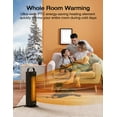 thumbnail image 3 of 24" Space Heater,  1500W PTC Fast Heating Ceramic Heater for Office, Large Room, Indoor Use, Bedroom, Electric Heater with Thermostat, Remote, 3 Modes, ETL Certified, 12H Timer, 90° Oscillating, 3 of 9