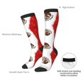 thumbnail image 5 of Women's Knee High Socks Mexican Flag Print Thermal Soft Knee Long Socks, 5 of 7