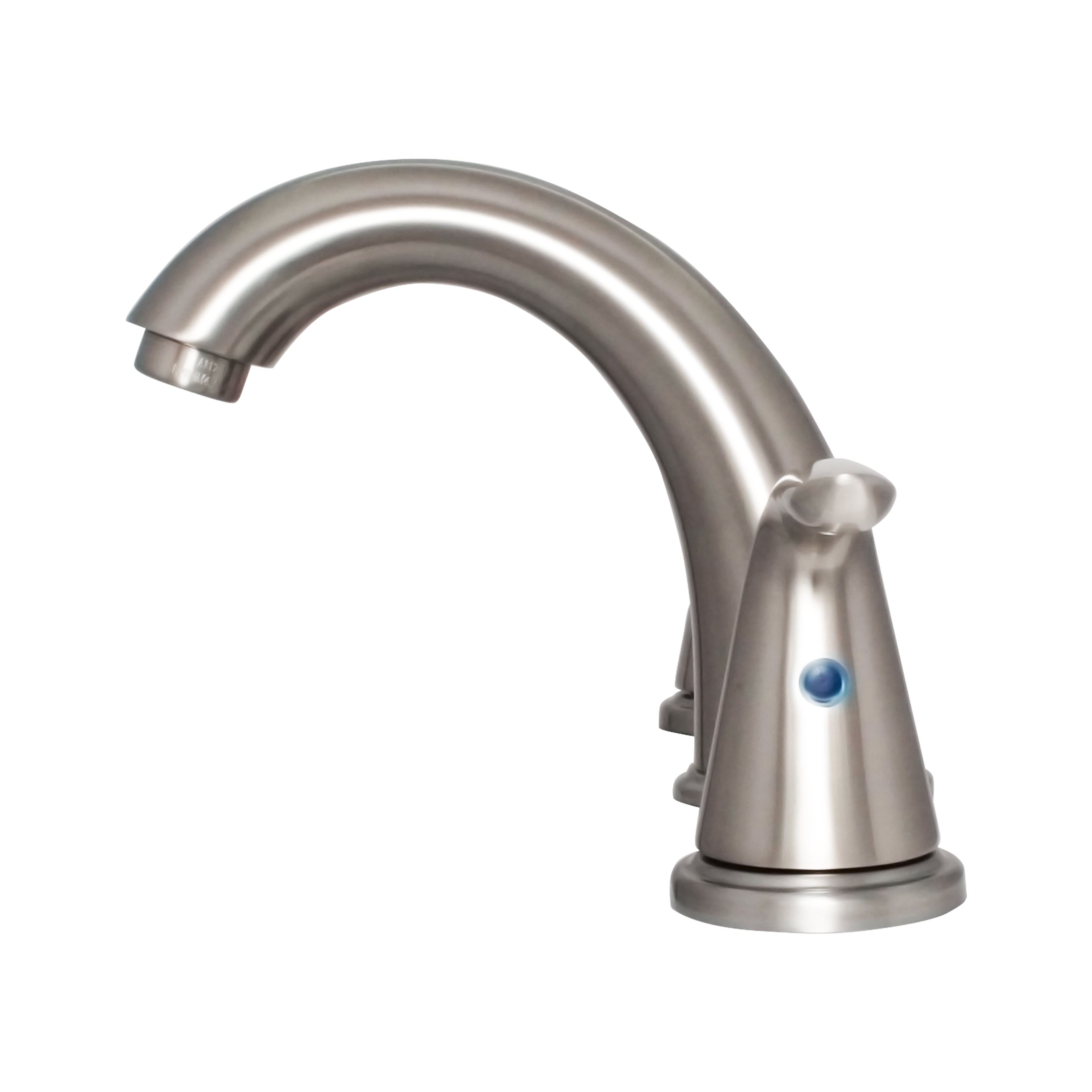 WMF Stainless Steel Silver 8 Inch Widespread 2 Handle High Arc Bathroom Faucet