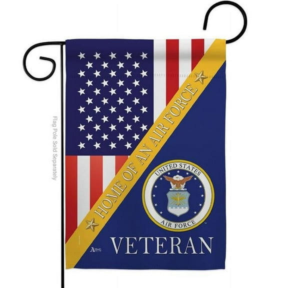 Americana Home & Garden G142606-BO 13 x 18.5 in. Home of Air Force Garden Flag with Armed Forces Double-Sided Decorative Vertical Flags House Decoration Banner Yard Gift
