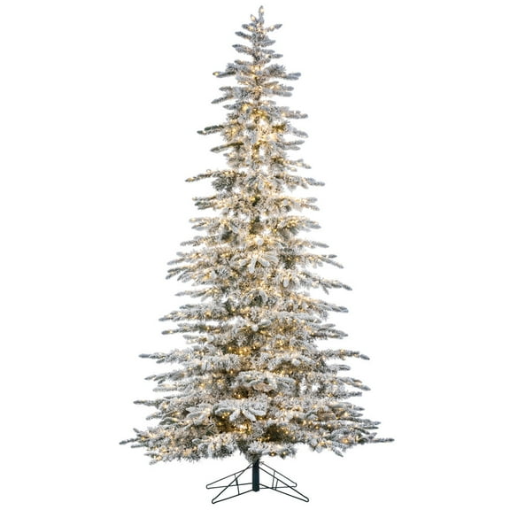 7.5 ft. Pre Lit Dual Changing LED Instant Glow Flocked Mountain Pine