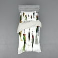 thumbnail image 2 of Fishing Duvet Cover Set, Various Type of Fishing Baits Hobby Leisure Passtime Sports Hooks Catch Elements, Bedding Set with Shams and Fitted Sheet, 3 Sizes, by Ambesonne, 2 of 3