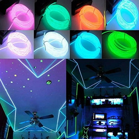 Coors Neon Lights - 3M 10 Colors Flexible EL Wire Neon Glow Light +3V/12V Controller