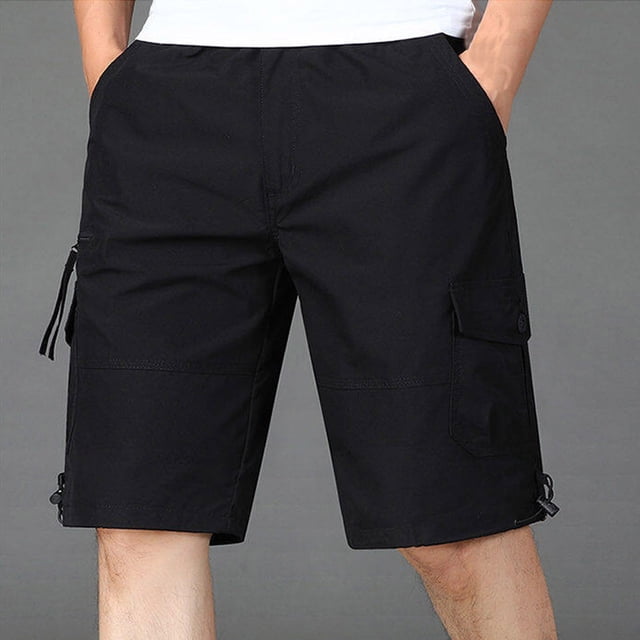 Styesk Shorts pour Hommes Mode Décontractée Confortable Poche Solide Taille à Cordon Short Régulier