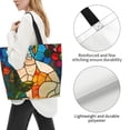 thumbnail image 3 of Easygdp Stained Glass Cat Art Bolsas Tote para Mujer, Bolsos de Hombro para Viaje, Bolsos de Mano de Gran Capacidad para Compras y Trabajo, 3 of 8