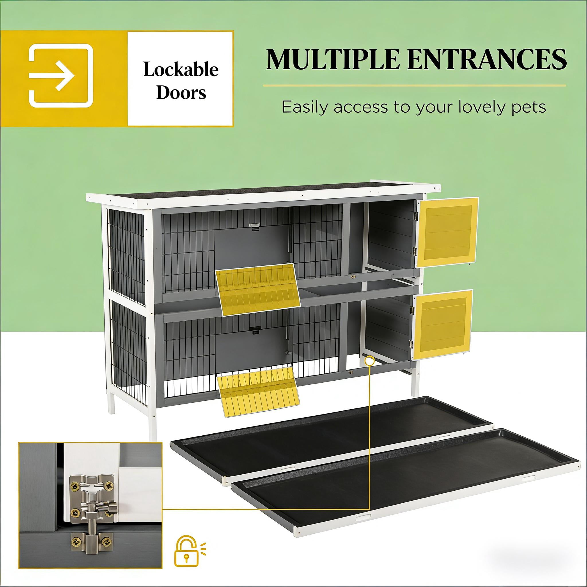Pet House, 2-Story Large Rabbit Hutch