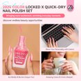 thumbnail image 3 of SAVILAND 6pcs Ombre Nail Polish Sets: Charm Pink Blue Gold Purple Ombre Summer Fingernail Polish Colors Air Quick Dry Nail Polish Plant-base Castor Oil Natural Nail Polish Kit, 3 of 8