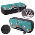 thumbnail image 4 of Lsque Let's go Travel Printed Big Capacity PU Leather Pencil Case Large Pencil Pouch Stationery Pen Bag Pencil Holder for Teen, 4 of 6