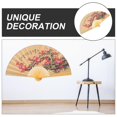 thumbnail image 3 of Oriental Wall Hanging Folding Fan Flower Pattern Paper Fan Wall Background Large Fan Craft, 3 of 4