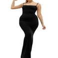 thumbnail image 2 of Women Summer Spaghetti Straps Square Neck Sleeveless Tight Fitted Long Bodycon Dress, 2 of 7