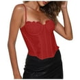 thumbnail image 2 of LSLJS Solid Color Versatile Women Tight Fitting Corset with Lace Lace Lace and Top, Womens Camisole Tank Tops, 2 of 5