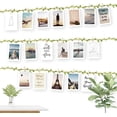 thumbnail image 1 of Cuerda decorativa para fotos con hojas verdes con 30 clips y clavos sin dejar rastro, cordón de yute de 300 cm para colgar en la pared, estilo boho chic, 1 of 7