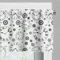thumbnail image 5 of Ambesonne Clocks Valance & Curtain, Time Mechanism Gears, 55"x24", Black White, 5 of 6