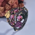 thumbnail image 3 of Women's Bee Ring European Gothic Copper Metal Ruby Gemstone Black Gunmetal Plated Animal Jewelry Diamond Accent, 3 of 6