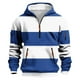 thumbnail image 1 of Dolkfu Sudadera con capucha de rayas para hombre, sudadera deportiva con cremallera de 1/4, camiseta de fitness con capucha para hombre M, 1 of 5