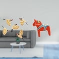 thumbnail image 2 of Juego de arte de pared de pájaro de madera, figura de escritorio de pájaro de madera, estatua de caballo Dalecarlian, artesanía tradicional de madera, 2 of 8