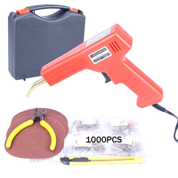 Plastic Welder Kit 1000PCS Hot Stapler Welding Gun for Car Bumper Repair Plastic Repair Tool Kit with Carrying Case