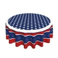 thumbnail image 2 of QTOCIO Nappes Imperméables pour la Fête de l'Indépendance Nappes Rondes pour Table à Manger, 2 of 4