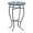 Blue+White, variant on Outdoor Side Table Round Top Mosaic Ceramic Tiles Curved Iron Legs 13.75 In D 13.75 In W 21.4 In H