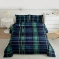 thumbnail image 2 of Manfei Geometric Plaid 3 Pieces Queen Comforter Set for Teens Female Men,Retro Grid Ultra Soft Bedding Sets,Vintage Buffalo Bedding Comforter Set,Ultra Soft Home Decor,Reversible, 2 of 8