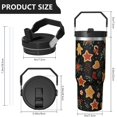 thumbnail image 5 of 1pc Gingerbread Man 30oz Tumbler with Straw & Handle - Insulated Stainless Steel Cup | Holiday Gift for Man Women (Christmas, Valentine's, Birthday), 5 of 7