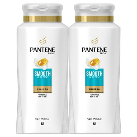 Pantene Shampoo, Smooth and Sleek for Dry Frizzy Hair, 25.4 oz, 2 Pk